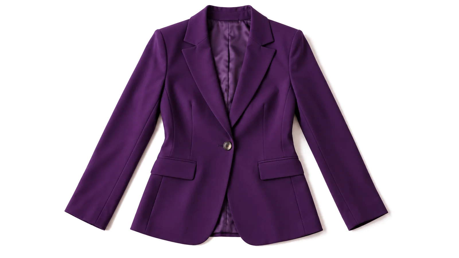 Blazer entallado violeta de un botón con solapa